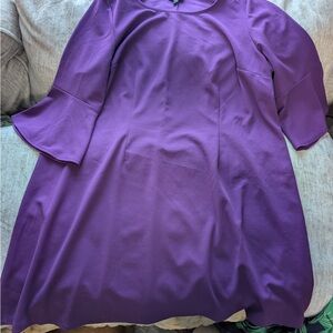 Lane Bryant Vibrant Purple Long Sleeve Dress